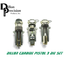 Dillon Precision Pistol Carbide 3 Reloading Die Set