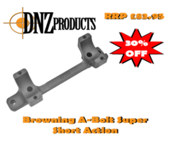 DNZ Reaper 1 inch + 30mm 1 Piece Browning A-Bolt Super Short Action Rifle Scope Mount