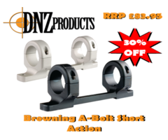DNZ Reaper 1 inch 1 Piece Browning A-Bolt Short Action Rifle Scope Mount
