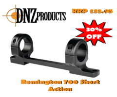 DNZ Reaper 1 Piece 1 inch Remington 700 Short Action RH Rifle Scope Mount