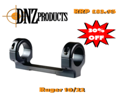 DNZ Reaper 1 Piece Ruger 10/22 Right or Left hand Scope Ring Mount