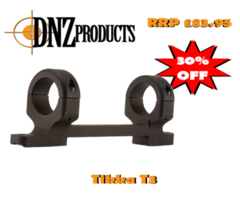 DNZ Reaper 1 Piece Tikka T3 Right or Left hand Scope Ring Mount