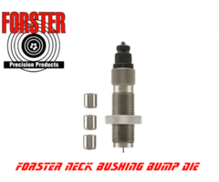 Forster Bushing Bump Neck Reloading Die Kit With 3 Bushings