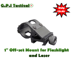 G.P.I 1 inch Offset Mount For 1 inch Flashlight / Laser – GPIMFL1