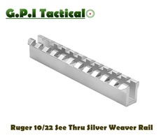 G.P.I Tactical Ruger 10/22 See-Through Weaver Rifle Scope Silver Rail