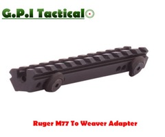 G.P.I Tactical Ruger M77 to Weaver / Picatinny 1 Piece Scope Mount Rail
