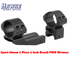 Hawke 30mm 2 piece 2 inch reach forward Weaver High Scope Rings