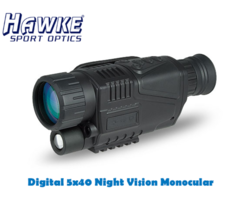 Hawke Digital 5×40 Night Vision Monocular with Recorder