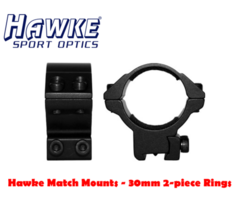 Hawke Match Mounts – 30mm 2-piece Scope Rings