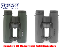 Hawke Sapphire ED Open Hinge 10×43 Hunting Binoculars