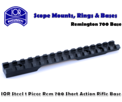 IOR Steel 1 Piece Tactical 20 MOA Remington 700 Short Action Rifle Base