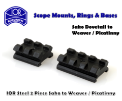 IOR Steel 2 Piece Sako To Picatinny / Weaver Rail Adapters