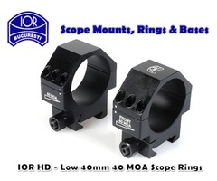 IOR Steel Heavy Duty 40mm Low 40 MOA Rifle Scope Rings