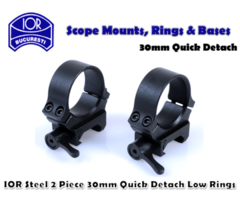 IOR Steel Quick Detach 30mm High Rifle Scope Rings