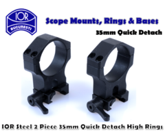 IOR Steel Quick Detach 35mm High Rifle Scope Rings