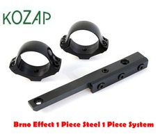 KOZAP CZ Brno Effect 1 Piece Steel Rifle Base with Scope Rings
