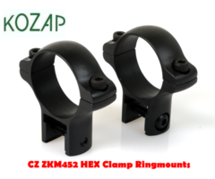 KOZAP CZ ZKM452 Hex Clamp 2 piece Steel 1 inch Ringmounts