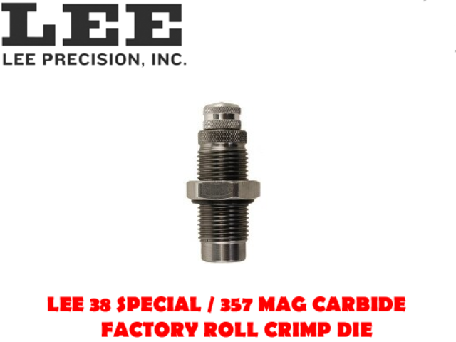 For Sale - Lee 38 Special / 357 Mag Carbide Factory Roll Crimp ...