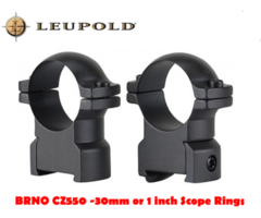 Leupold Steel RingMount for BRNO CZ550 -30mm or 1 inch Scope Rings