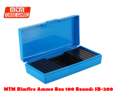 MTM Rimfire Ammo Box 100 Round: SB-200