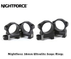 Nightforce Ultralite 30mm Titanium / Aluminium Permanently Attached 4 Bolt Scope Rings