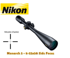 Nikon Monarch 3 8-32×50 Side Focus Duplex Rifle Scope