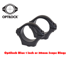 Optilock Blue 1 inch or 30mm Scope Rings