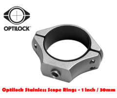 Optilock Stainless 1 inch or 30mm Scope Rings