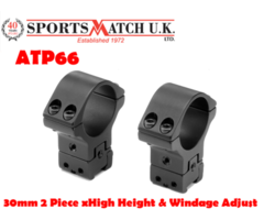 Sportsmatch ATP66 Adjustable 2 Piece 30mm Extra High Scope Rings