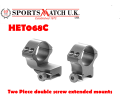 Sportsmatch HET068C 30mm Two Piece Double Screw Extended Scope Ring Mounts