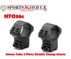 Sportsmatch HTO36c 30mm 2 Piece High Airgun / Rimfire Scope Rings