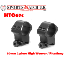 Sportsmatch HTO67c 30mm 2 piece High Weaver / Picatinny Scope Rings