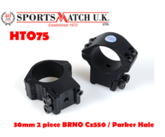 Sportsmatch HTO75 30mm 2 Piece BRNO CZ550 / Parker Hale Scope Rings