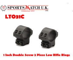 Sportsmatch LTO31C 1 Inch Double Screw 2 Piece Low Rifle Scope Rings