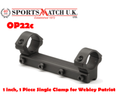 Sportsmatch OP22 1 inch 1 Piece Single Clamp Scope Mount for Webley Patriot