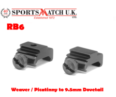 Sportsmatch RB6 Weaver / Picatinny to 9.5mm Dovetail Adapter