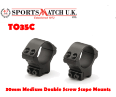 Sportsmatch TO35C 30mm Medium Double Screw 2 Piece Rifle Scope Ring Mounts