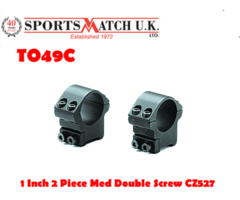 Sportsmatch TO49C 1 inch Medium Two Piece Double Screw Scope Mount For CZ527 / Fox