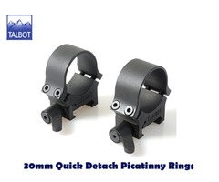 Talbot QD Mounts – 30mm Quick Detach 1913 Picatinny 2 piece Scope Rings