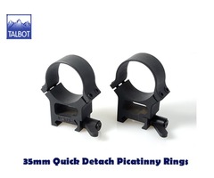 Talbot QD Mounts – 35mm Quick Detach 1913 Picatinny 2 piece Scope Rings