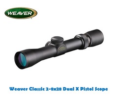 Weaver Classic 2.5-8×28 Dual X Pistol / Handgun Scope