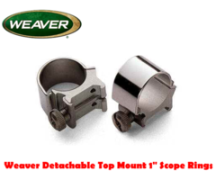 Weaver Detachable Top Mount 1″ Scope Mount Rings