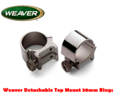 Weaver Detachable Top Mount 30mm Scope Mount Rings