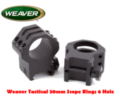 Weaver Tactical 30mm Scope Rings 6 Hole Caps