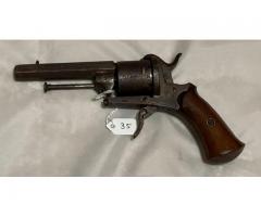Antique Belgian Lefaucheux Type Pinfire Revolver