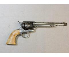 1882 Colt SAA Frontier Six Shooter Etched Panel .44-40 Nickel Revolver