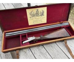 James Lang Imperial Ejector12 Ga SXS shotgun 30 inch Engraved 1893 sleeved