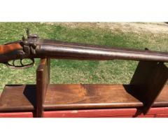 Antique Birmingham Eng Double Barrel 10 Gauge Shotgun pre 1855