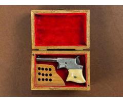Fine Cased Remington No. 1 Saw Handle Vest Pocket Deringer .22 Nickel Ivory