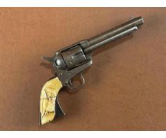 1873 Colt Single Action Army .45 Revolver Rare Factory Ivory Grips SAA 1885